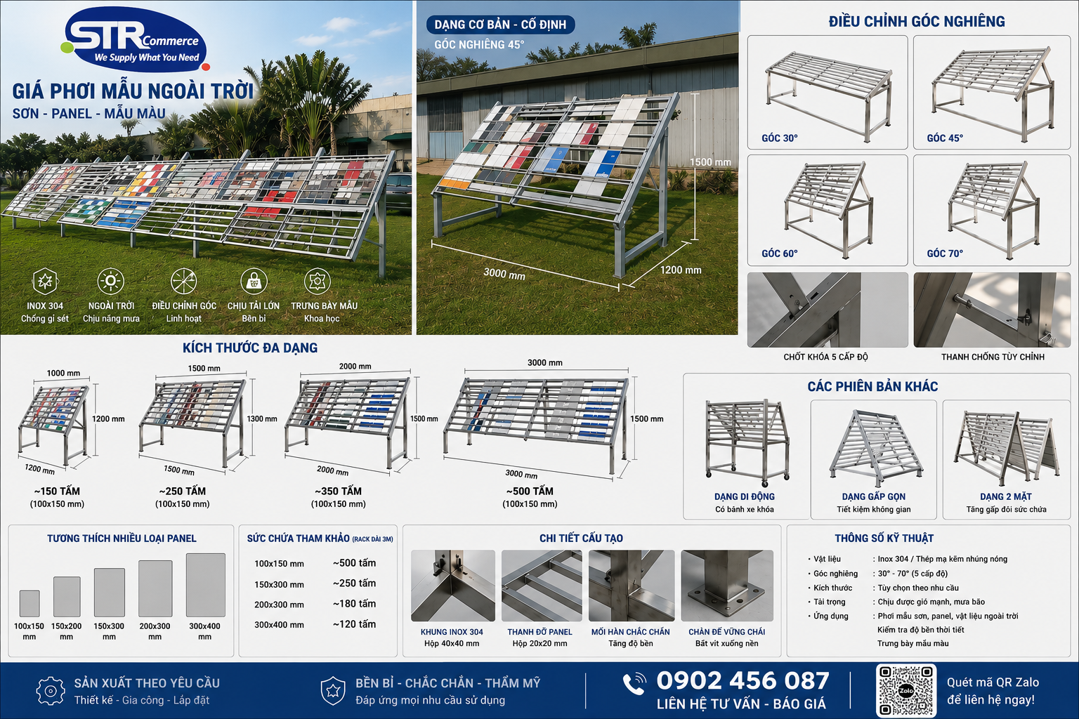 Giá Phơi Mẫu Sơn Ngoài Trời STR – Outdoor Weathering Exposure Rack